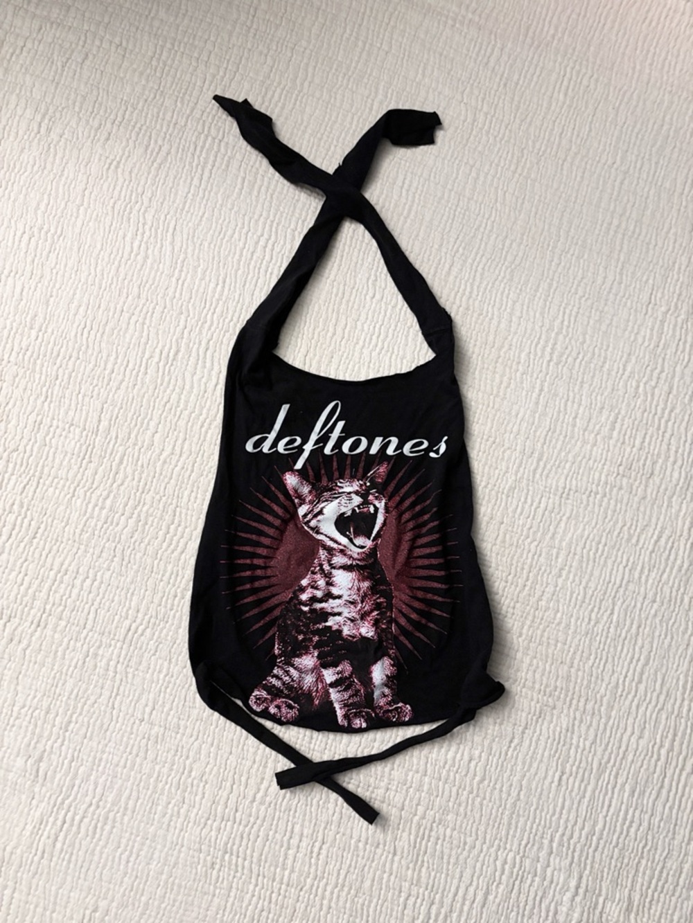 deftones cat backless halter top ⛧ - Picture 2 of 2